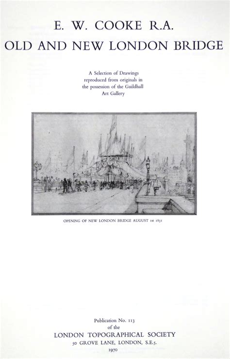 Old and New London Bridge, a selection of drawings 1833 - London ...