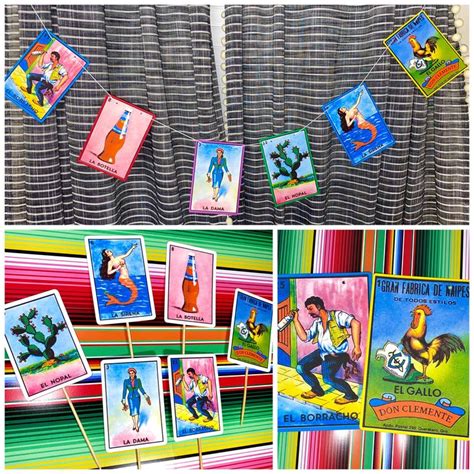 Loteria Banner Centerpiece Cutout Loteria Party Decor Etsy Mexican