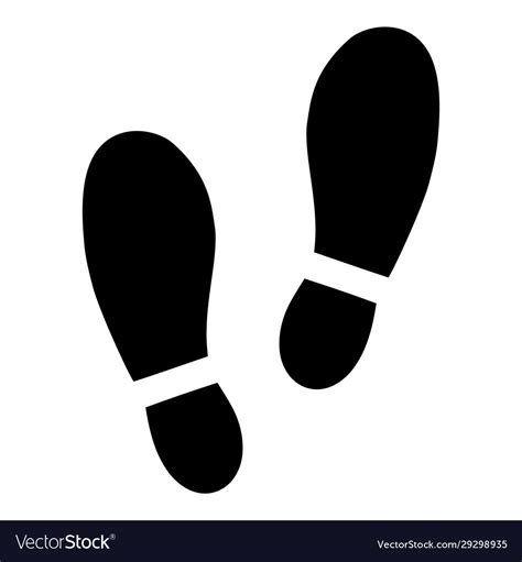 Shoes Footprint Icon Royalty Free Vector Image