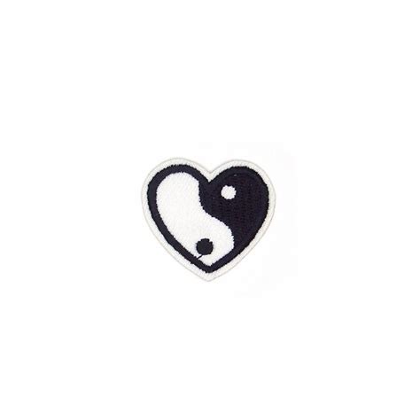 Patch Cusson Brod Thermocollant X Mm Coeur Yin Et Yang Textiles