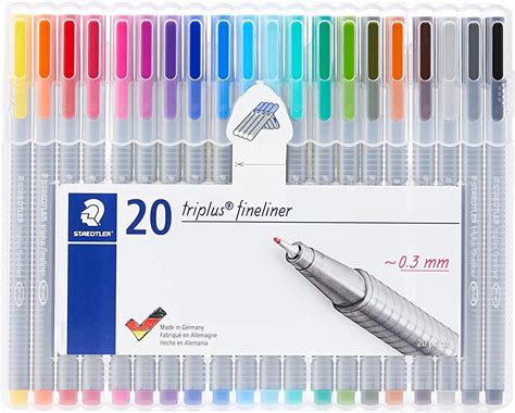 Staedtler 334 SB20 0 3 Mm Triplus Fineliner Pen Assorted Colours