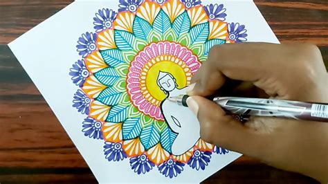 Lord Mahavir Mandala Art Mandala Art For Beginners Step By Step