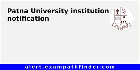 Patna University - All upcoming admission notifications