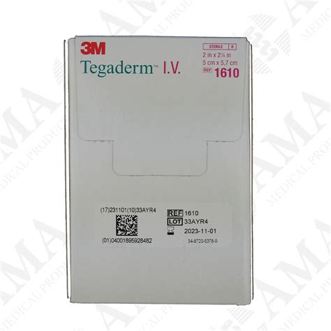 3m Tegaderm 1610 Paediatric Iv Transparent Film Dressing 5 X 57cm