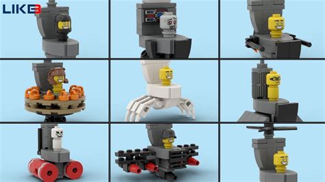 Skibidi Toilet LEGO Building ALL TOILET ARMY Tutorial, 57% OFF