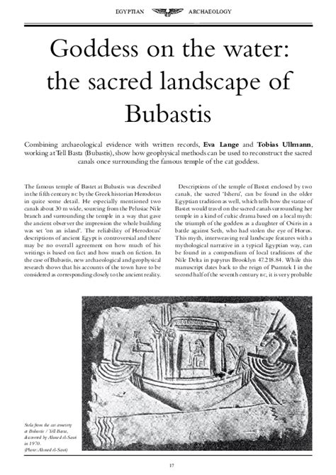 (PDF) Goddess on the water: the sacred landscape of Bubastis