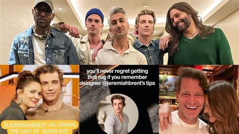 NATE JEREMIAH WITH DREW BARRYMORE QUEER EYE NEW FAB FIVE UNITES