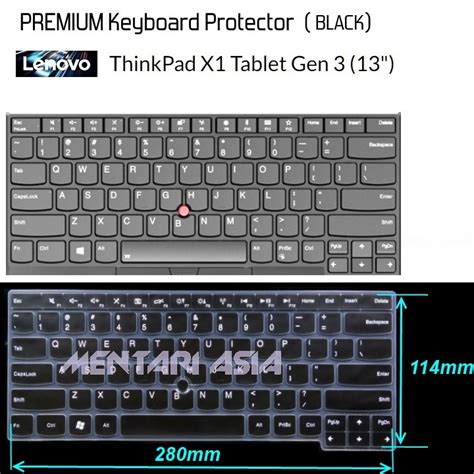 Jual Keyboard Protector Lenovo ThinkPad X1 Tablet Gen 3 Premium BLACK