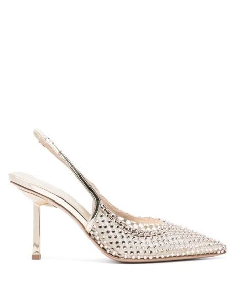 Le Silla Gilda Mm Crystal Embellished Pumps In White Lyst Uk