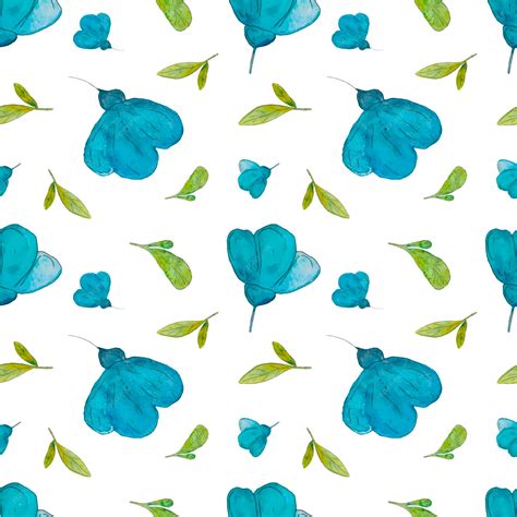 Sem costura padrão floral em aquarela. Uma ilustração botânica