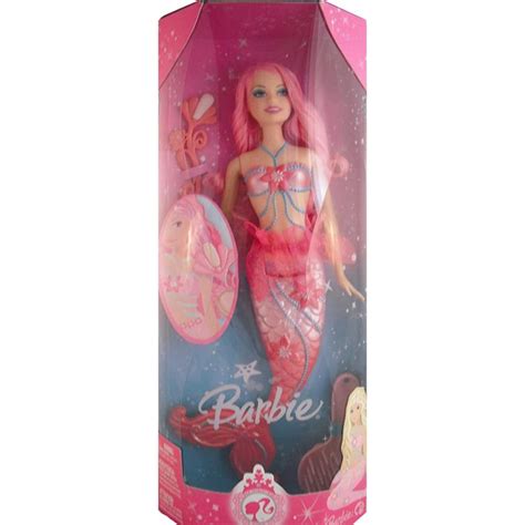 Muñeca Barbie Cambio de color de pelo sirena rosa N5680 BarbiePedia