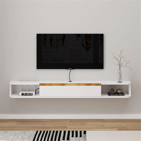 Buy Pmnianhua Floating TV Stand, Wall ed Entertainment Center TV Media ...