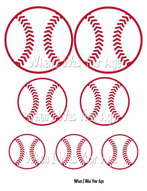 Instant Download Printable Baseball Image by WhenIWasYourAge