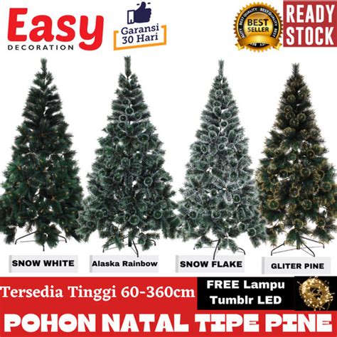 Promo Pohon Natal Meter Bonus Led Tinggi Cm Feet Meter Tipe