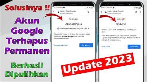 Cara Memulihkan Akun Google Yang Terhapus Permanen YouTube