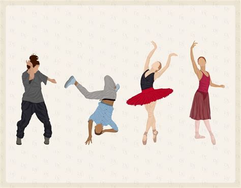 Flat Vector People Dancing Dancing People 15 Pack Vector - Etsy