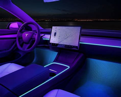 Amazon VIHIMAI Upgraded Tesla Model 3 Model Y Interior Neon Lights