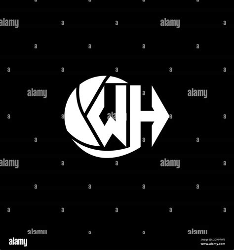 Initial Wh Logo Design Geometric And Circle Style Logo Business