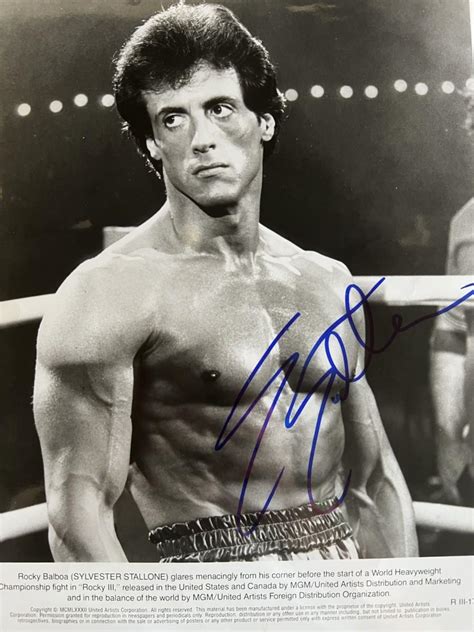 Rocky Sylvester Stallone Signed Photo Gfa Authenticated