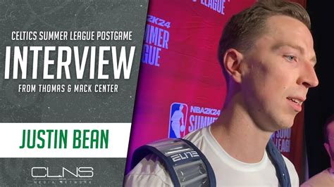 Justin Bean Celtics Summer League Interview Youtube