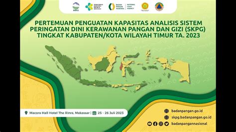 Pertemuan Penguatan Kapasitas Analisis Skpg Tingkat Kabupaten Kota