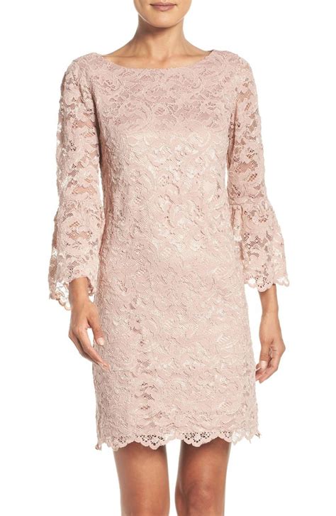 Lace Shift Dress Regular Petite Bell Sleeve Shift Dress Shift