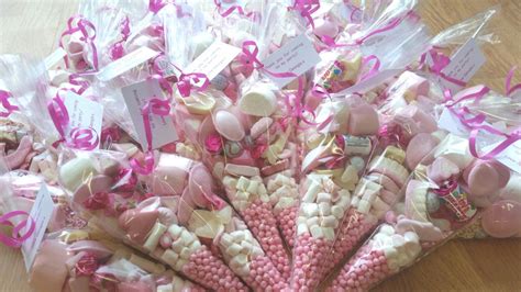 5 X Pink Pre Filled Sweet Cones Party Bags Favours Etsy Uk