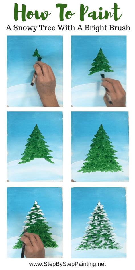 How To Paint A Christmas Tree Christmas Tree Painting Christmas Tree