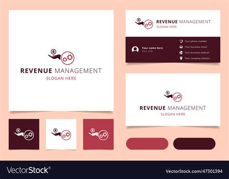 Revenue management logo design with editable Vector Image