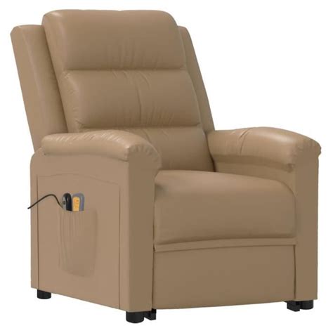 Drfeify Fauteuil Inclinable De Massage Cappuccino Similicuir Re