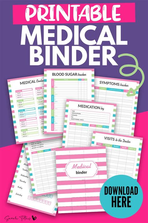 Medical Binder Printables | Medical binder, Medical binder printables ...