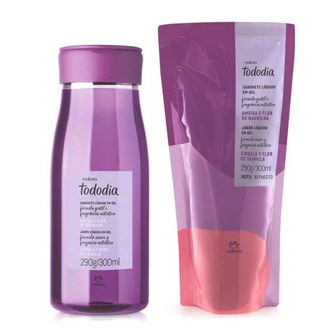 Kit Sabonete Líquido Refil Ameixa e Flor de Baunilha 300 ml Natura