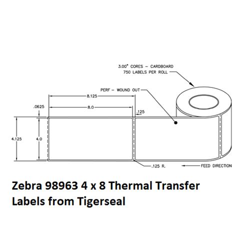 Zebra X Thermal Transfer Labels Tigerseal