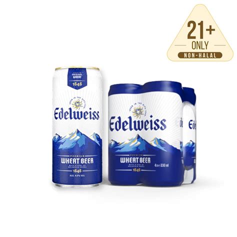 Edelweiss Alps Wheat Beer Can Alcohol Can Pack X Ml