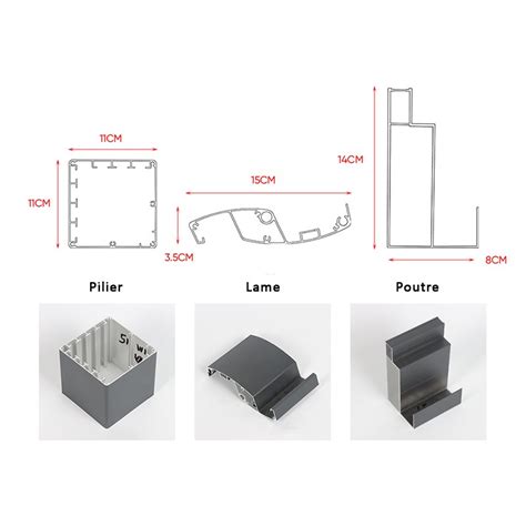 Pergola Bioclimatique Aluminium Motoris E X M Fran Ois Roger Gris