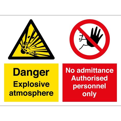 Explosive Atmosphere No Admittance Signs - from Key Signs UK