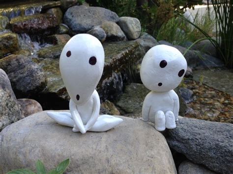 Princess Mononoke Kodama Bobbleheads Clay Projects Clay Crafts