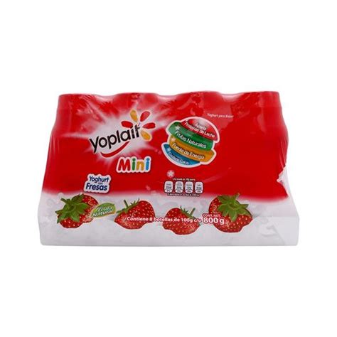 Yoghurt Mini Bebible Fresa 8 Pack Yoplait Surtitienda