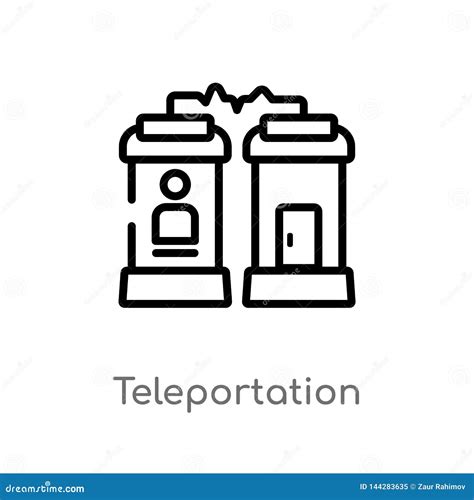 Teleportation Outline Icon Simple Linear Element Illustration