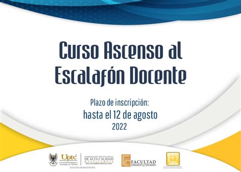 Uptc Abre Inscripciones Para Curso Ascenso Al Escalaf N Docente