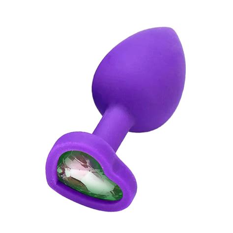 Plug Anal Joia em Silicone Toque Aveludado Tamanho P Base Coração