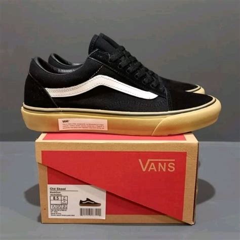 Vans Old Skool Mono Black Gum Shoes 100 Original Made In China Sneakers Shoes Men Women