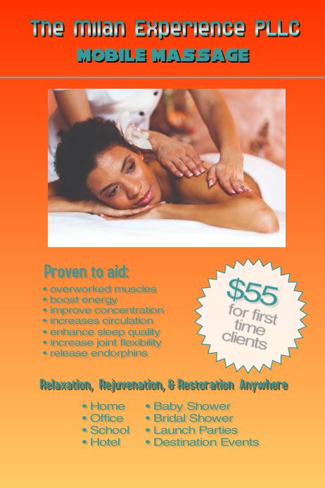 Massage Template Postermywall