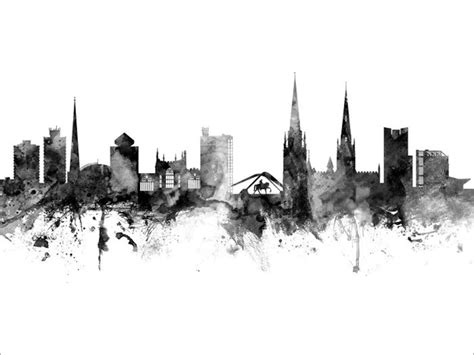 Coventry Skyline Coventry England Cityscape Art Print Poster - Etsy UK