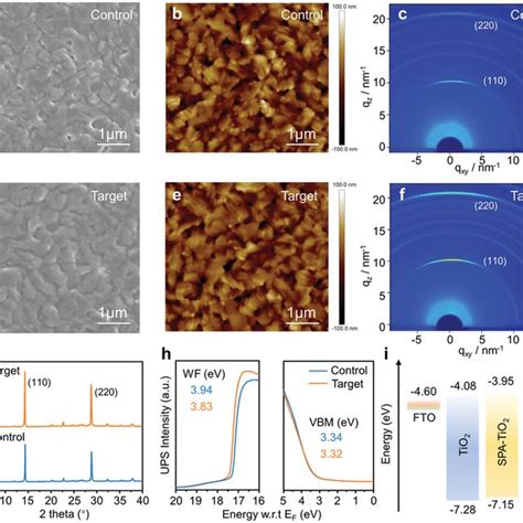 Topview SEM Images Of Perovskite Films Deposited On A Control And D