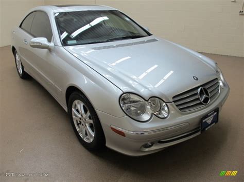 Brilliant Silver Metallic Mercedes Benz Clk Coupe