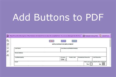 How To Add Submit Clear Form Print Navigation Buttons To Pdf