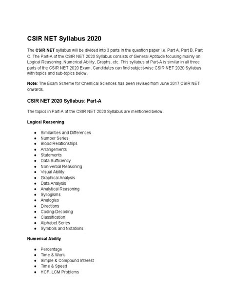 CSIR NET Syllabus | PDF | Immune System | Chemical Reactions