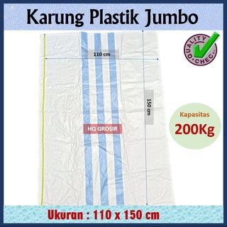 Jual Karung Plastik Jumbo Premium Polos Baru 110x150 Cm Kapasitas 200Kg