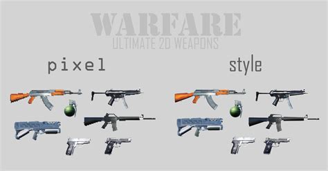 Ultimate 2d Weapons Warfare 7 Weapons 2d Icons Unity Asset Store